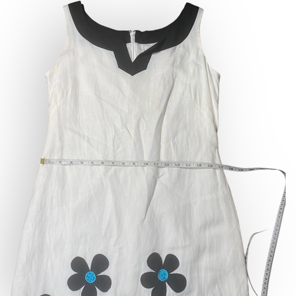 Vintage Retro Beaded Daisy Shift Dress Size 10 - Picture 5 of 11